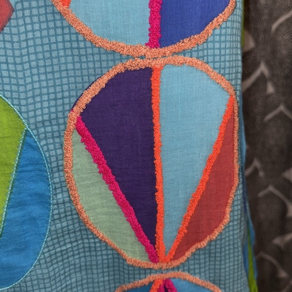 Oliphant Textured Geometric Ruffle Blouse SZ XS - Picture 3 of 9